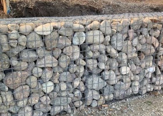 Tấm lưới thép hàn mạ kẽm ISO45001 Zn-5 Al cho tường chắn Gabion