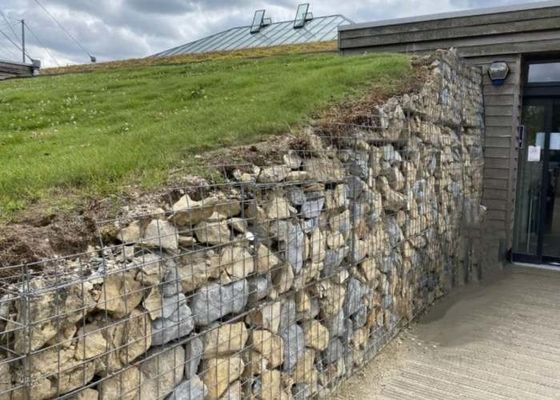 Tấm lưới thép hàn mạ kẽm ISO45001 Zn-5 Al cho tường chắn Gabion