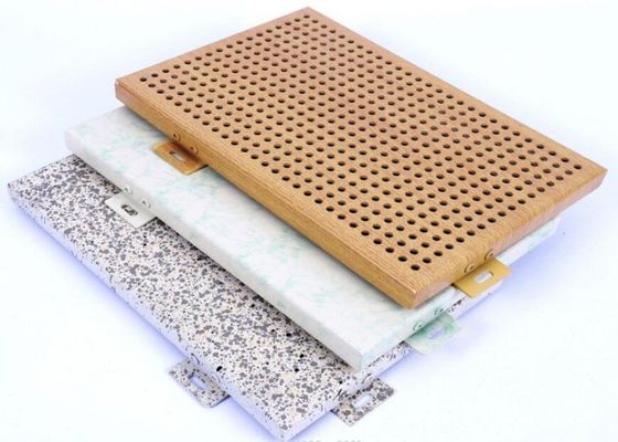 Tấm mặt tiền bằng nhôm đục lỗ chống ẩm Lớp phủ Fluorocarbon