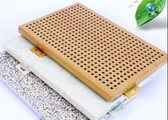 Tấm mặt tiền bằng nhôm đục lỗ chống ẩm Lớp phủ Fluorocarbon