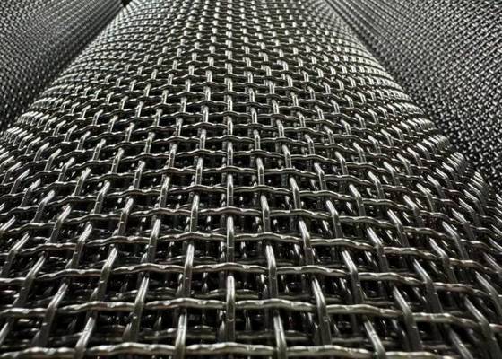 Lưới sàng dây thép dệt chịu lực cao với kích thước lỗ 2mm và khổ cuộn 0.9-1.5m