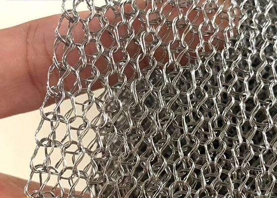 Lưới thép không gỉ dệt kim nhiều sợi Loại phẳng Kháng kiềm